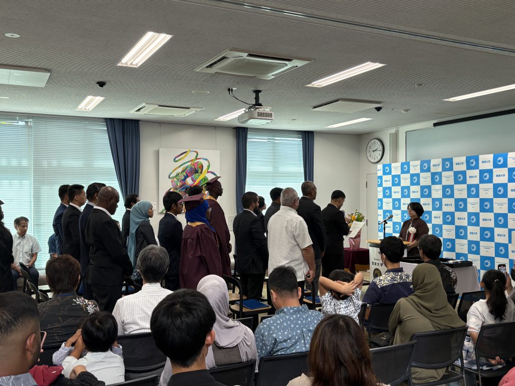修了生答辞の様子
Graduate Student Commencement Address